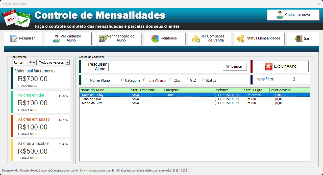 Lista de clientes
