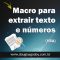 Extrair texto e números no Excel